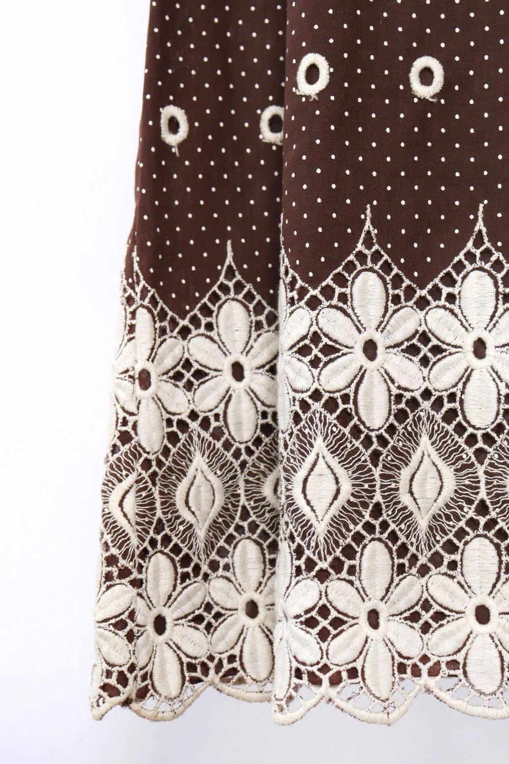 1960s Swiss Eyelet Maxi & Bolero S-S/M