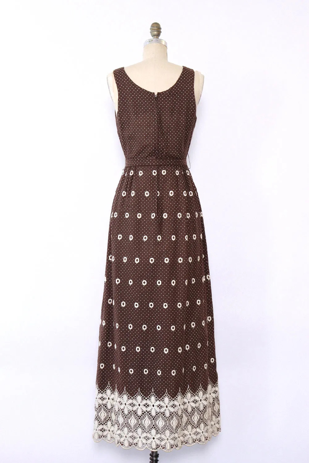 1960s Swiss Eyelet Maxi & Bolero S-S/M