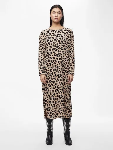 Alba Long Sleeve Midi Plisse Dress