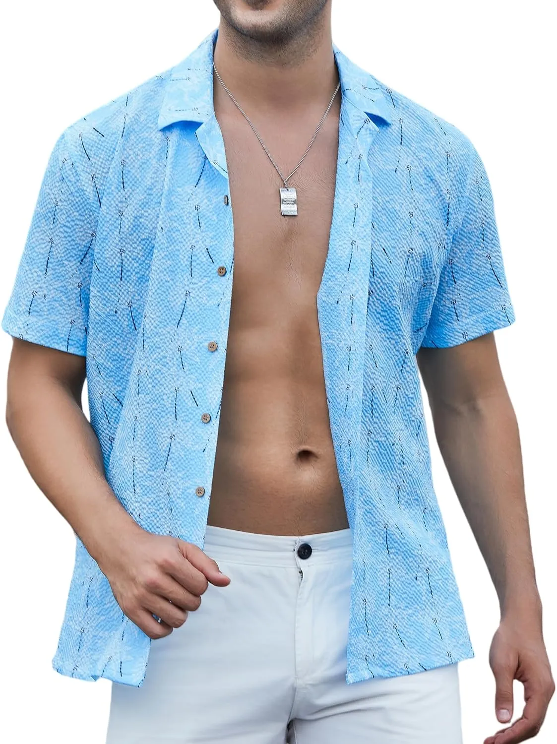 Alex Vando Mens Hawaiian Shirts Short Sleeve Summer Aloha Hawaii Shirts