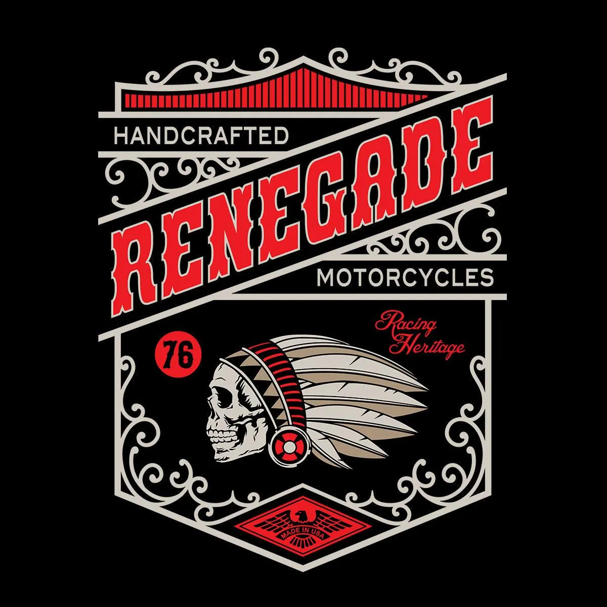 Biker Handcrafted Renegade Motorcycles Funny Skull Baby & Toddler Body Suit