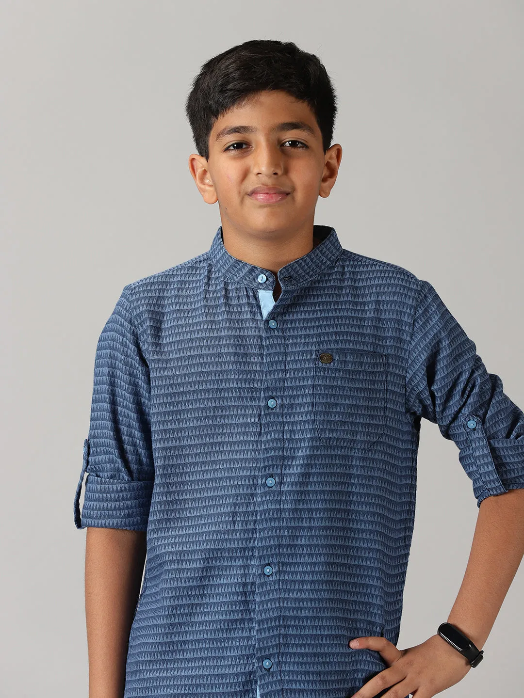 Boys Full Sleeve Kurta Shirt & Denim Pant Set