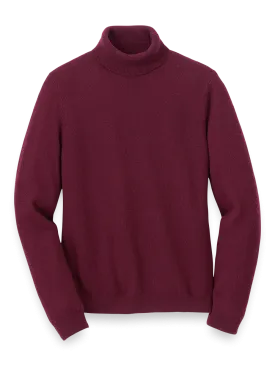 Cashmere Turtleneck Sweater - Wine