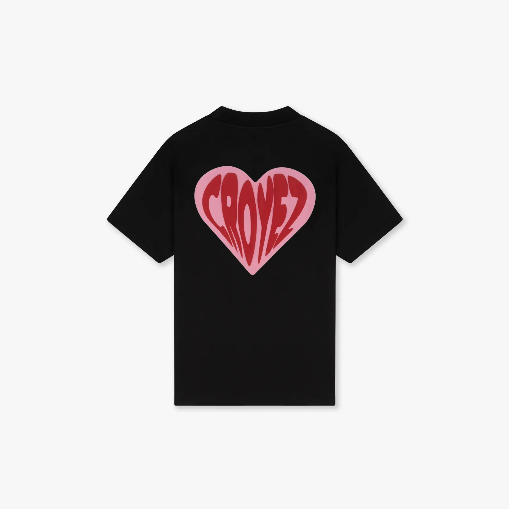 Croyez Puffed Heart T-Shirt | Black/Red