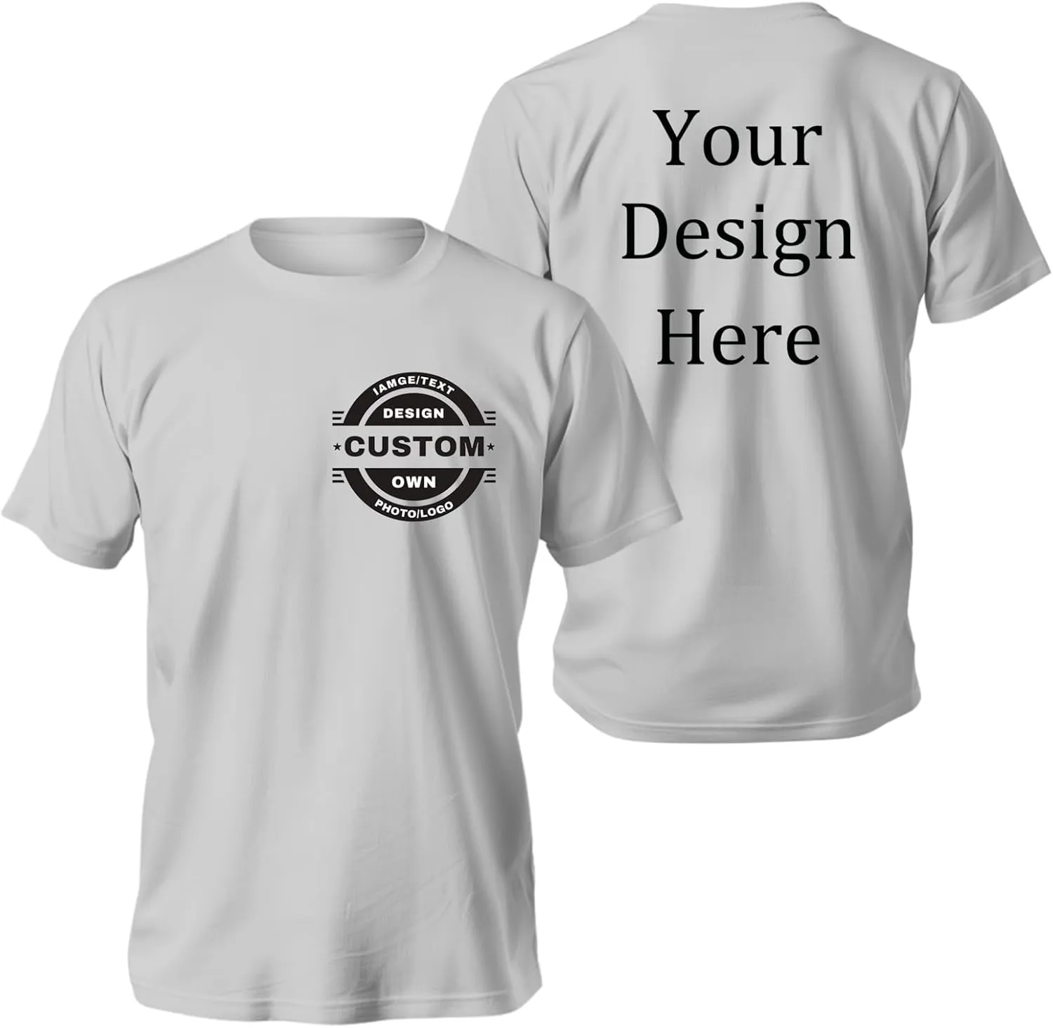 Custom t Shirts Design Your Own for Men & Women Personalized t Shirts Add Your Image Photo/Text Customized t Shirts