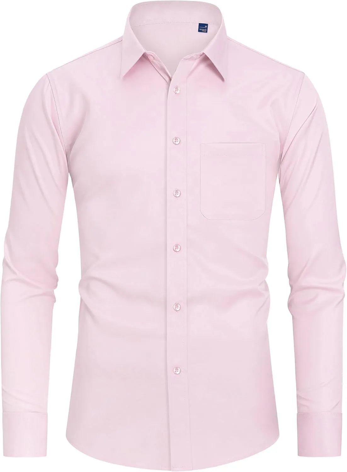 DEMEANOR Mens Dress Shirts Long Sleeve Dress Shirts for Men Slim Fit Button Down Shirts Big and Tall Button Up Shirts