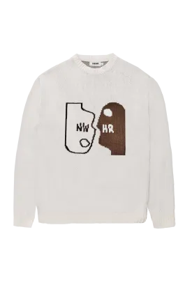 Faces Sweater White