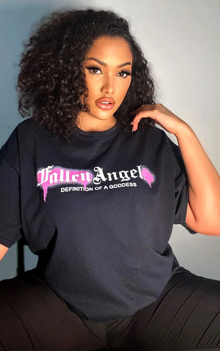 Fallen Angel Definition of a Goddess Black T-Shirt