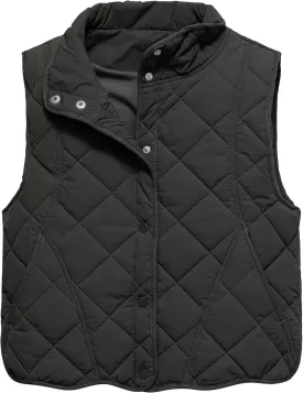 Gacaky Women's Puffer Vest Sleeveless Button Down Outerwear Warm Quilted Lightweight Down Winter Jackets Coats
