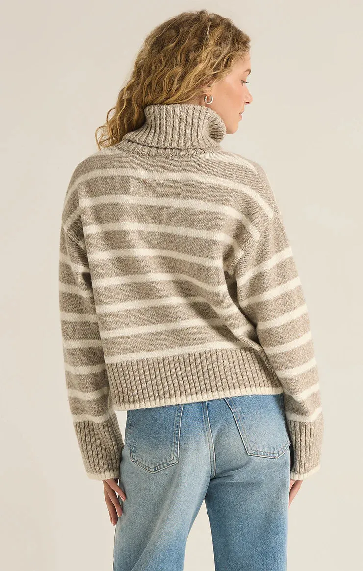 Josephine Stripe Turtleneck Sweater
