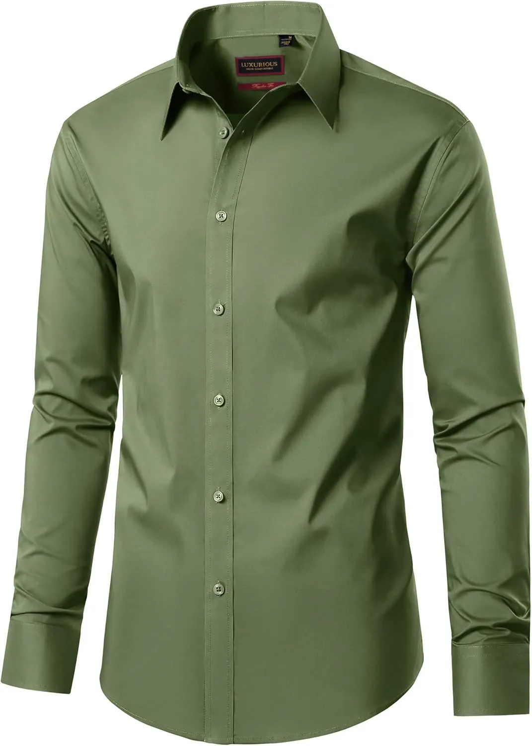 Mens Dress Shirts Long Sleeve Dress Shirts for Men Cotton Button Down Shirt Regular Big and Tall Dress Shirts