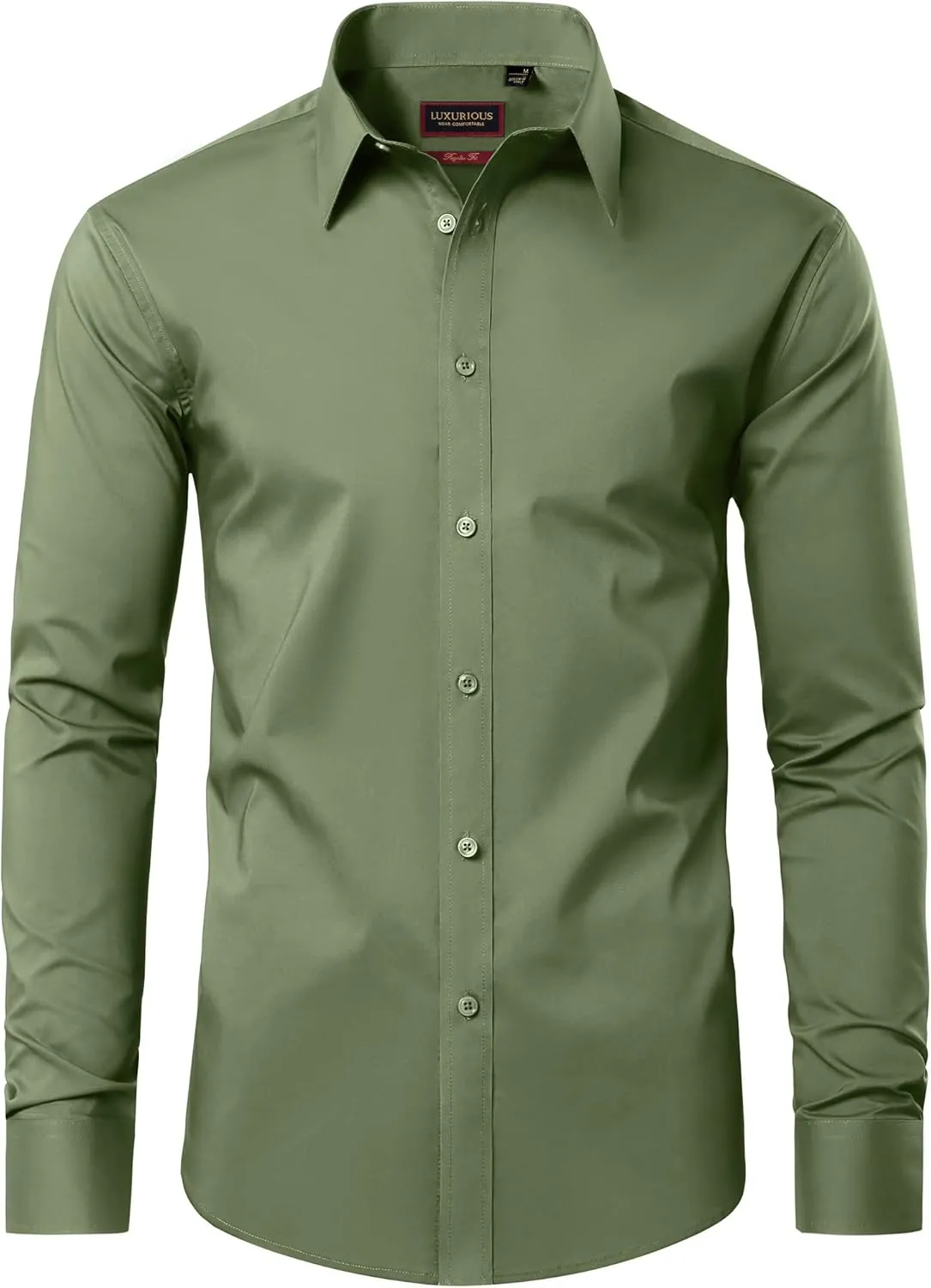 Mens Dress Shirts Long Sleeve Dress Shirts for Men Cotton Button Down Shirt Regular Big and Tall Dress Shirts