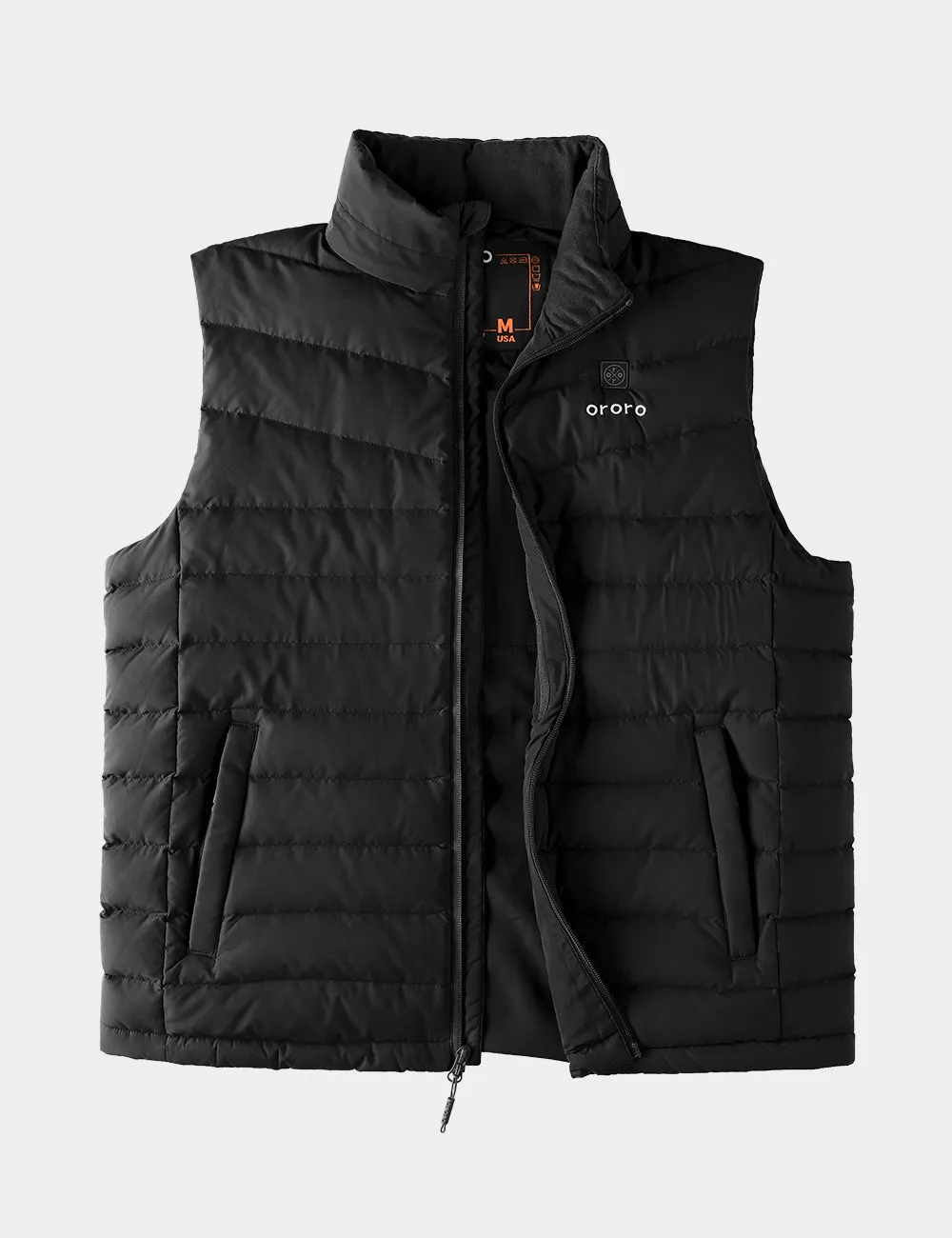 Men's Heated Lightweight Down Vest - Black