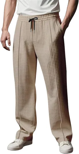 Mens Lightweight Loose Fit Elastic Waist Drawstring Wide Leg Summer Beach Yoga Pajama Lounge Sleep Trouser Pants