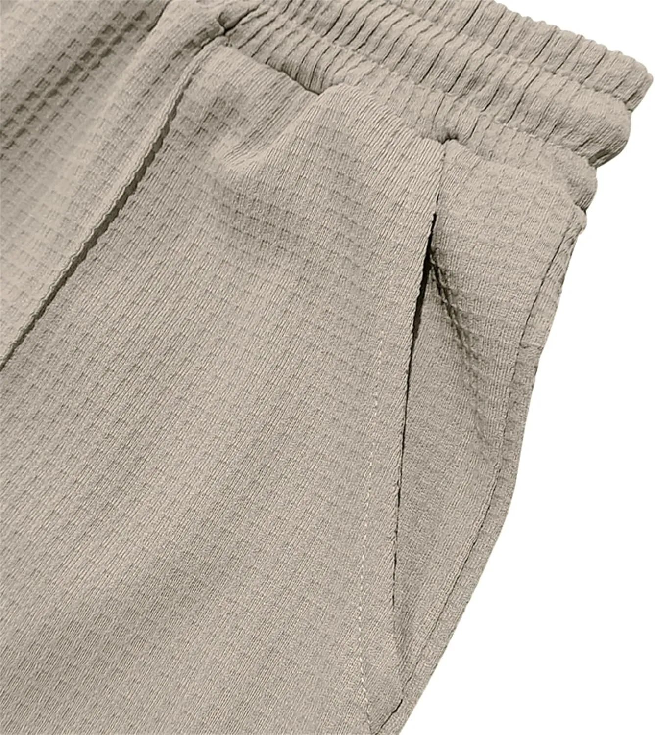 Mens Lightweight Loose Fit Elastic Waist Drawstring Wide Leg Summer Beach Yoga Pajama Lounge Sleep Trouser Pants