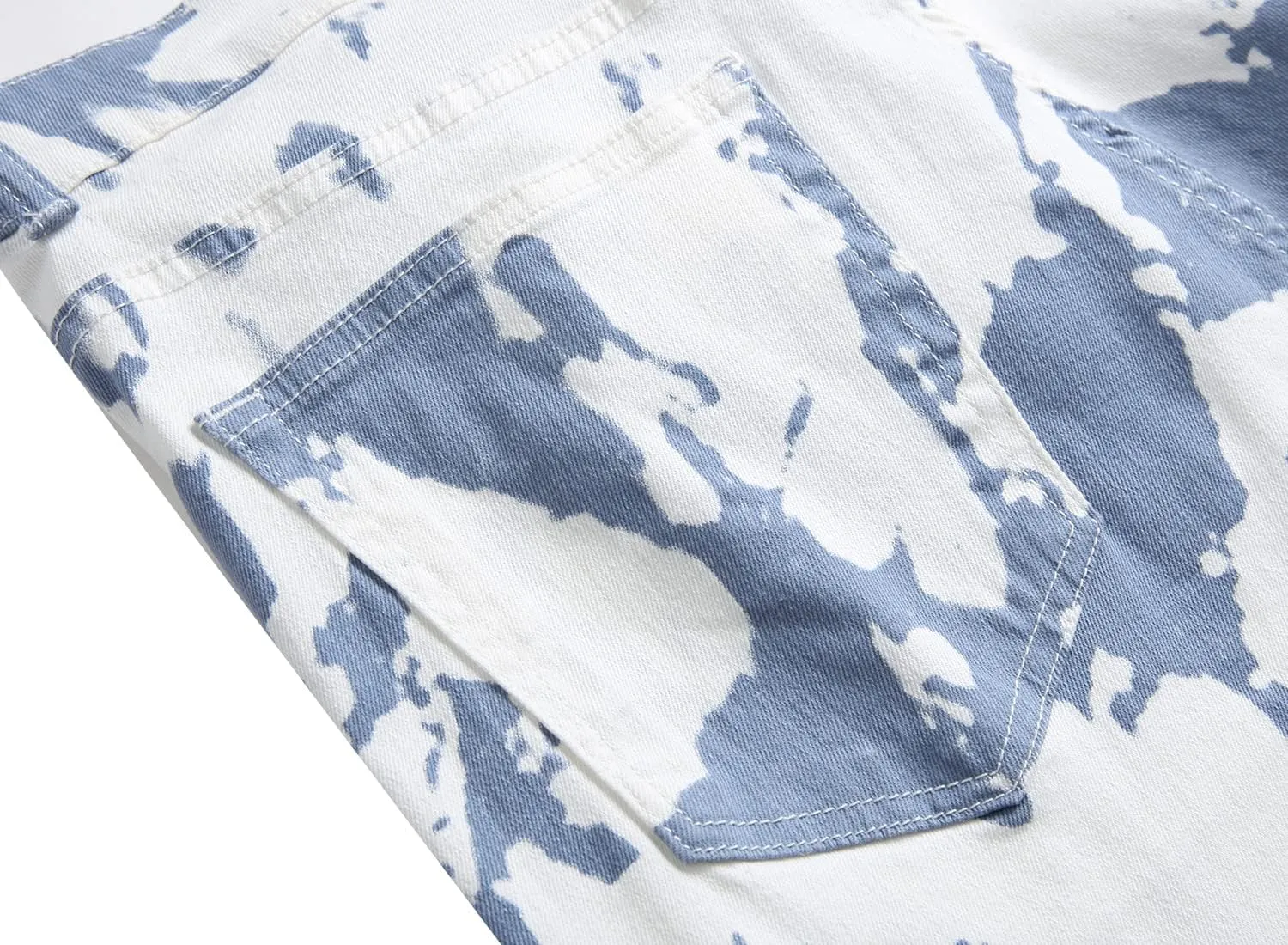 Men's Skinny Stretch Jeans Fashion Printed Slim Fit Jeans Comfort Flex Waist Casual Pants