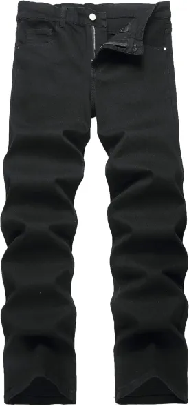 RANMCC Men's Baggy Jeans Loose Straight Fit Y2K Stretch Hip Hop Denim Casual Pants Jeans (Size 30-46)