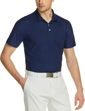 TSLA Men's Short Sleeve Polo Shirts, Regular fit Quick Dry Golf Shirts, Sports Performance Dri Flex Tech Solid Top Shirts