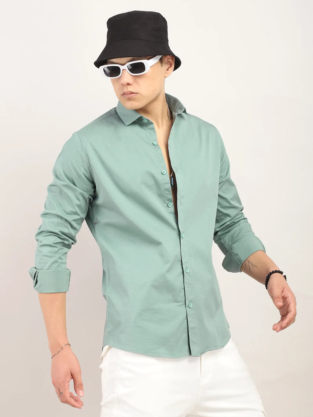 Viggo Plain Sea Green Shirt