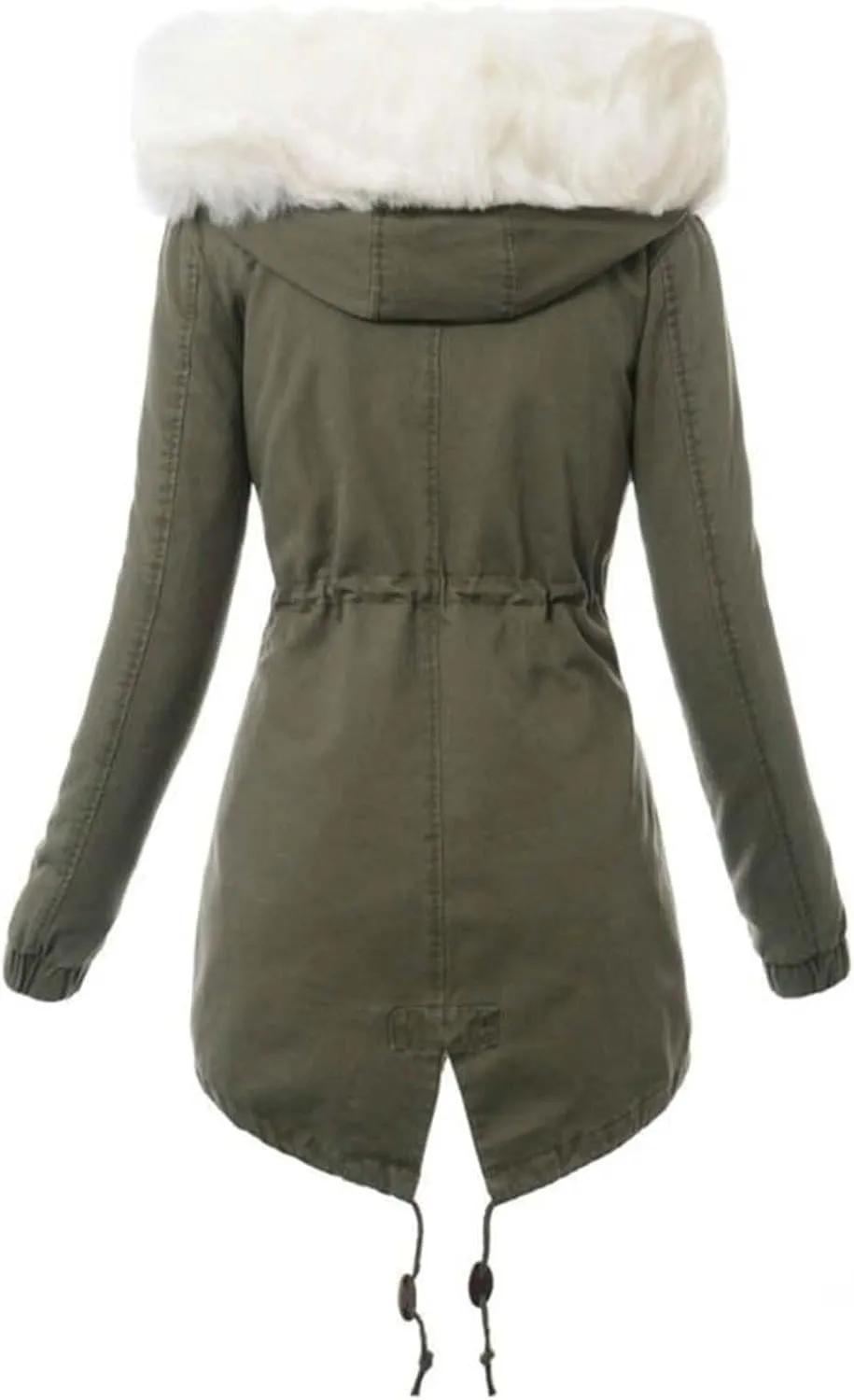 Winter Coats for Women Thicken Puffer Overcoat Warm Cold Weather Parka Jacket Plush Outwear with Removable Fur Trim